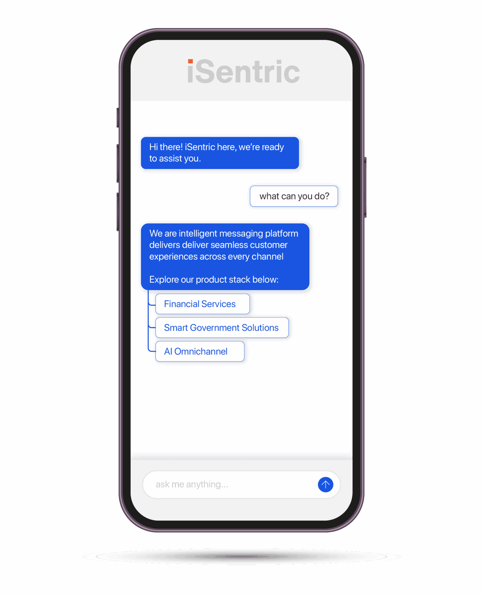 iSentric assistant: explore our product stack
